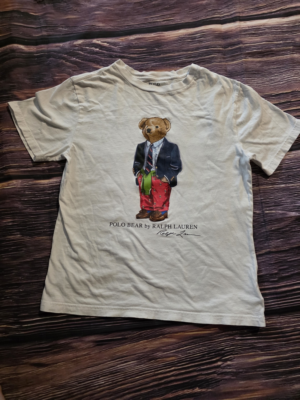 Polo by Ralph Lauren White Polo Bear Graphic Tee